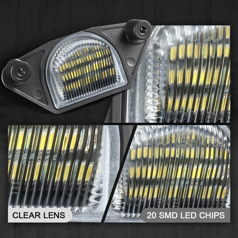 NUVISION LIGHTING Pair of LED License Plate Lights Compatible with 88-99 Chevy GMC C/K 1500 2500 3500/1999 Silverado 1500, NVL-LPL-033 - Image 4